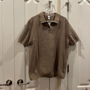 H&M textured knit polo shirt XL NWT